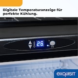 thumbnail of Exquisit Bierkühler, 163 Liter, mit Zapfvorrichtung, Gitterablagen, Türanschlag wechselbar, 89 cm Höhe, 42 dB, LED-Display, BK160-HE-300G inox