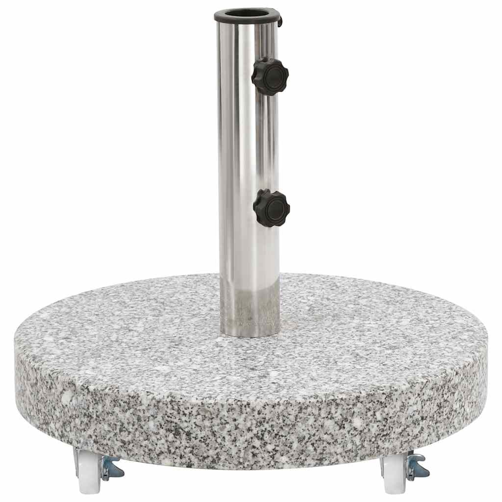 vidaXL Sonnenschirmständer Granit 30 kg Rund Grau
