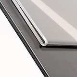 thumbnail of Danieli Store | Expositor publicitario de pie con atril con bolsillo tamaño A4 Vertical | Soporte de metal negro con base en forma de L