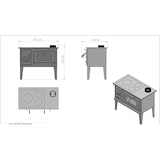 thumbnail of Küchenofen Holzherd Kaminofen Herd Gusseisen 7,9KW BimSchV2 EEK A+