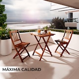 thumbnail of YOEVU -Set de Madera de Acacia 3 piezas, 1 Mesa y 2 Sillas Plegables, Conjunto de Jardín Compacto y Duradero, Ideal para Terrazas, Balcones y Patio