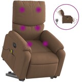 thumbnail of vidaXL Elektrischer Massagesessel mit Aufstehhilfe Braun Stoff