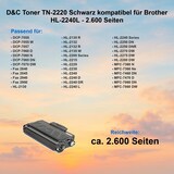 thumbnail of D&C Toner TN-2220 Schwarz kompatibel für Brother HL-2240L - 2.600 Seiten