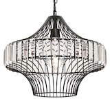 thumbnail of Pendelleuchte Kristallglas Schwarz mit 1 Lampe