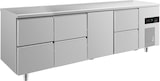 thumbnail of Gastro Kühltisch 1 Tür 6 Schubladen Umluftkühlung 2330x700x850mm -2/+8°C Edelstahl