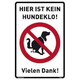 thumbnail of Schild Hier ist kein Hundeklo! | stabiles Alu-Schild mit UV-Schutz 20x30cm : weiß (200x300x2mm)