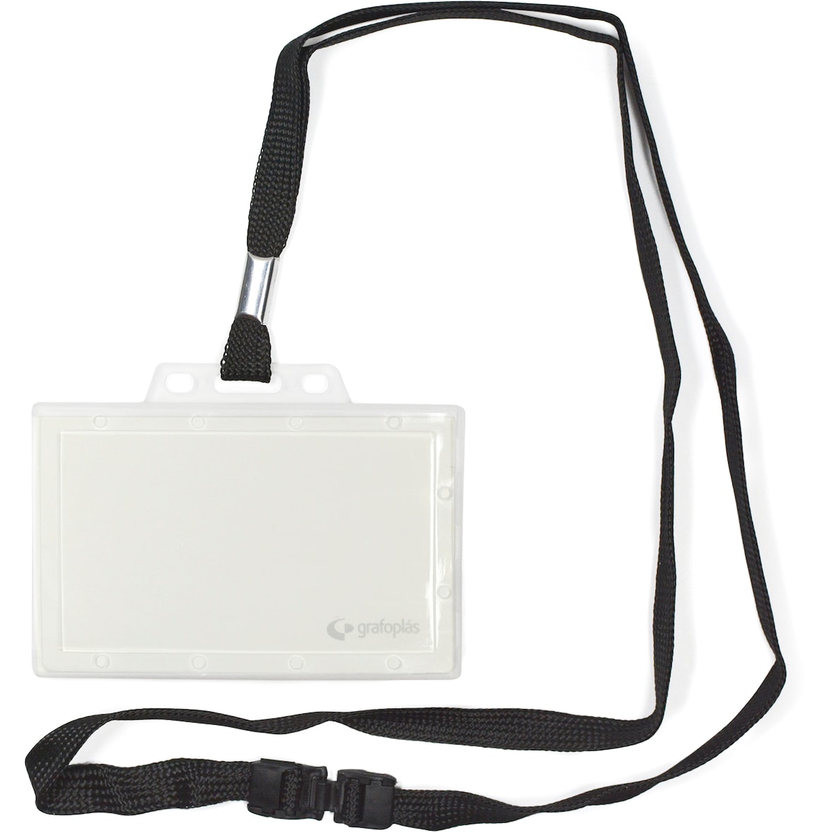 Pack 50 Portadistintivos inyectado con cordón negro