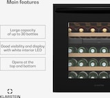 thumbnail of Klarstein Vinoline 30 Built-In Duo Weinschrank | 30 Flaschen | integrierbar | LED | leise Schwarz