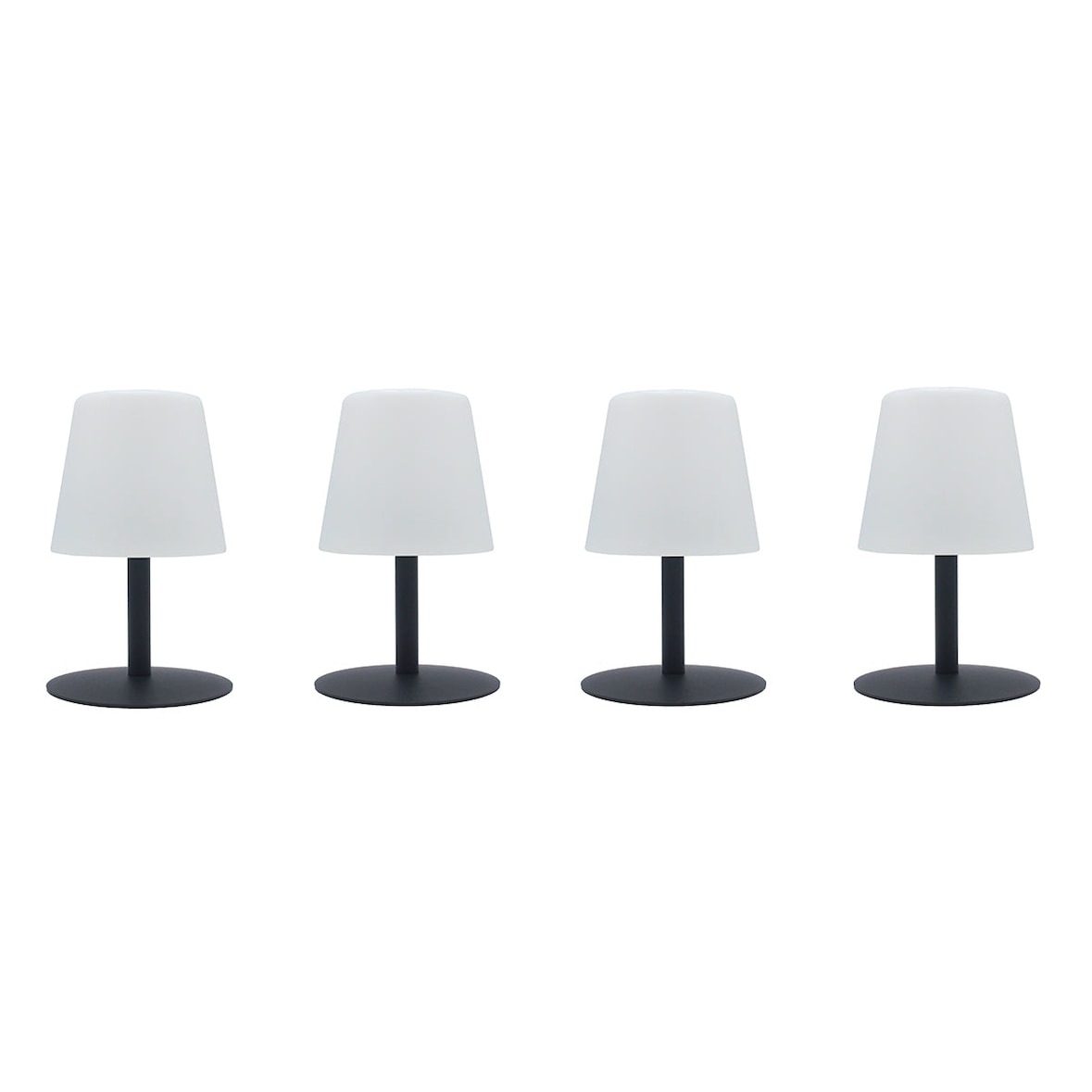 Lot de 4 Lampe de table sans fil LED H25CM Gris Lumisky
