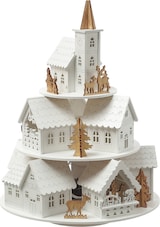 thumbnail of LED Weihnachtsdorf Winterdorf mit Musik Spieluhr Timer H: 29cm