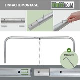 thumbnail of Absperrbügel 200 x 75 cm Stahl feuerverzinkt Ø 60 mm zum Einbetonieren Fahrradanlehnbügel in grau