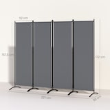 thumbnail of Outsunny biombo separador de ambientes de 4 paneles divisor plegable 221x172 cm biombo interior para oficina dormitorio gris oscuro
