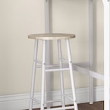 thumbnail of Mesa Alta de cozinha com Bancos Estrutura em Aço Estilo Industrial Mesa Alta para Sala de Jantar Natural e Branca