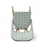 thumbnail of Chaise de terrasse HAUSSMANN - Tressage vert et blanc