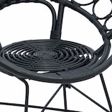 thumbnail of vidaXL Esszimmerstuhl 2 pcs Schwarz 49 x 51 x 81 cm Rattan und Eisen