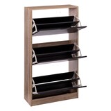 thumbnail of FIVE - Schuh-Organizer mit 3 Schubladen für 18 Paar Holz in Schwarz und Natur