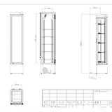thumbnail of METRO Professional Frigorífico para bebidas, GSC2360C, metal/vidrio, 62x64x193.5 cm, refrigeración por ventilación, 347L, 180W, con cerradura, blanco