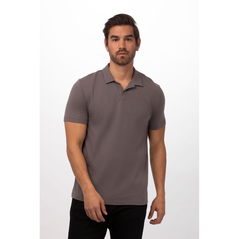 Chef Works® Herren Poloshirt DEFINITY Jersey, Mushroom, Größe L
