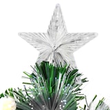 thumbnail of Árbol de Navidad 90 cm árbol de Navidad con fibra óptica árbol de Navidad artificial con 90 luces LED y 90 ramas para interior verde y blanco