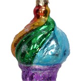 thumbnail of Christbaumschmuck Glas 11,7cm Eis in Waffel Figur Handbemalt mit Glitzer Weihnachtsbaum Anhänger Christbaumanhänger Weihnachtsbaumschmuck Eiscreme