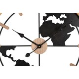 thumbnail of Orologio rotondo da parete in metallo e legno nero e marrone Ø cm 60x5