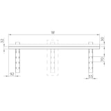 thumbnail of Romux® Étagère Murale Double Réglable en Acier Inoxydable 1000x300x660 mm | Étagère de Cuisine Murale | Étagère Murale en Inox