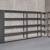 thumbnail of Scaffale regolabile a 5 livelli, piani regolabili, pannello in legno e struttura in ferro, supporto fino a 180kg, esterno e interno - 120Lx41Px183H cm