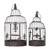 thumbnail of Moritz Vogelkäfig Deko Vintage braun Set Dekokäfig Antik Shabby Style Käfig Nostalgie Landhausstil Pflanze