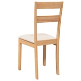 thumbnail of Chaises à manger coussins 2 pcs naturel bois massif caoutchouc Modèle Vega ProDesk Confort