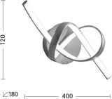 thumbnail of Curvy - 12W 3000K IP20 LED-Wandleuchte mit Aluminiumstruktur in mattschwarzer Oberfläche, geschwungenem und abgerundetem Design - Rossini Group