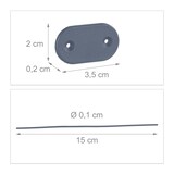 thumbnail of Relaxdays Sichtschutz Befestigung, je 52 Befestigungsdrähte & Plättchen, Befestigungskit für Sichtschutzmatten, grau