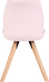 thumbnail of CHEFGASTRO 2er-Set Esszimmerstuhl MALIBU Samt HxBxT 87,5x49x58cm Pink Küchenstuhl