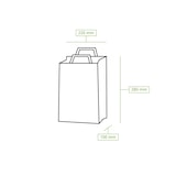 thumbnail of greenbox - Tragetaschen aus Kraftpapier M, 22 x 10 x 28 cm, weiß, 250 St.