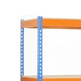 thumbnail of SimonRack Industrieel rek, 2000x1200x750 mm, 400 kg buigpunt, 3 houten legborden, garagerek, Blauw/Oranje/Hout- Ecoforte
