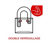 thumbnail of Cadenas à clé, extérieur, alu, 60mm, anse acier nickelé, 2 clés - THIRARD