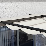 thumbnail of Outsunny pérgola de pared de jardín 4x3 m gazebo exterior cenador con techo retráctil tela de poliéster y marco de acero para patio terraza balcón