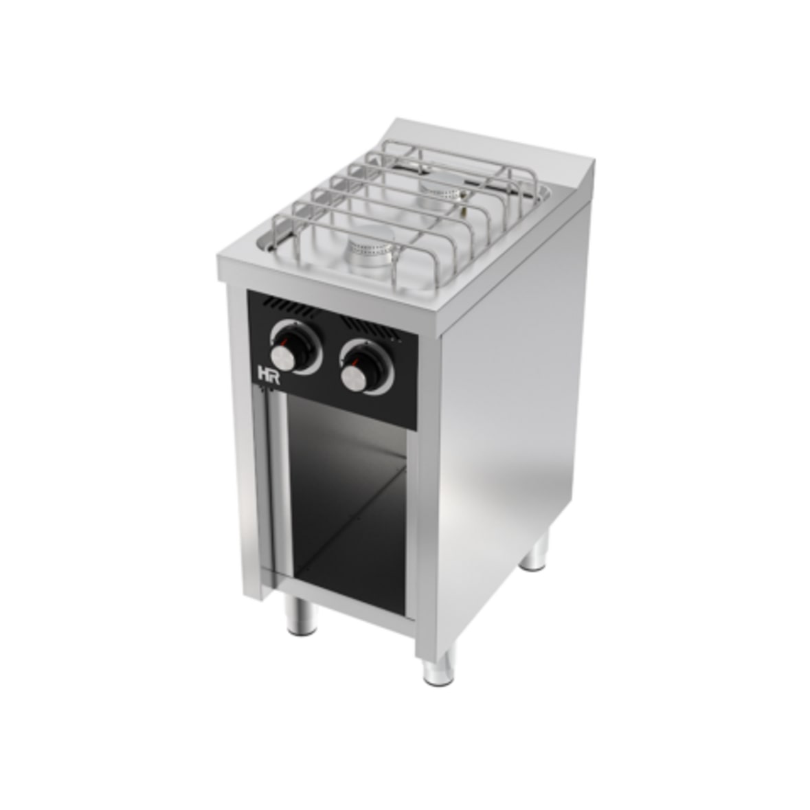 Cocina Industrial Gas 2 Fuegos Con Mueble CB2F600E de HR Fainca