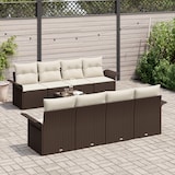 thumbnail of vidaXL 9-teiliges Garten-Sofa-Set mit Kissen in Braun aus Poly Rattan