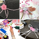 thumbnail of Satinrosen 2cm 20 Stück Stoffblumen zum Basteln Dekorieren Hochzeit Geschenkverpackung Blütendeko Tischdeko Handarbeit Stoffrosen Deko Hellblau