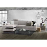 thumbnail of Dmora Festes Sofa Perla, Ecksofa, 100% Made in Italy, Sofa Wohnzimmer mit, Containerhalbinsel links, mit schmalen Armlehnen, Cm 260x95h90, Grau