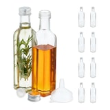 thumbnail of Relaxdays Flaschen zum Befüllen, 10er Set, leere Glasflaschen, für Likör, Öl, Saft, Schnapsflaschen, 250 ml, transparent