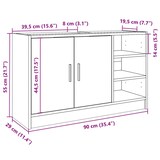 thumbnail of vidaXL Waschbeckenunterschrank Grau Sonoma 90x29x55 cm Holzwerkstoff