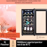 thumbnail of Klarstein Shiraz 15 Slim Uno Weinkühlschrank 44l Touch-Bedienfeld 5-18°C Schwarz