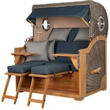 thumbnail of Strandkorb - bene living - Königssee Teak Bullauge - PE grau - Modell 593 - inkl. Liftersystem