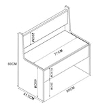thumbnail of Esal80 Bank mit Aufbewahrung Eiche dekor.