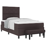 thumbnail of vidaXL Boxspringbett mit Kopfteil Dunkelbraun 120 x 200 cm Stoff