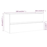 thumbnail of vidaXL Waschbeckenunterschrank Grau Sonoma 100x38,5x45cm Holzwerkstoff