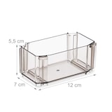 thumbnail of Relaxdays Schubladen Ordnungssystem, 6-tlg., Organizer Unterwäsche, Socken, Make-up, zusammensteckbar, Kunststoff, braun