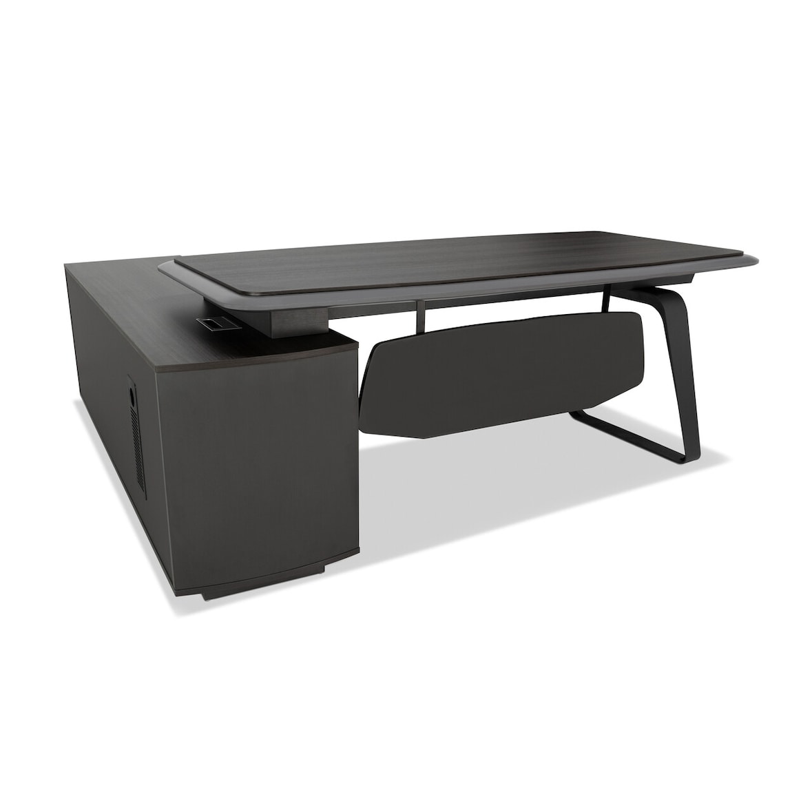 Secretária Escritório Executiva Mónaco 2000x1800x750 mm com Armário - Riva