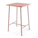 thumbnail of Set van bartafel en 2 hoge stoelen in metalen klei - Oviala